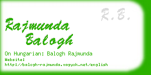 rajmunda balogh business card